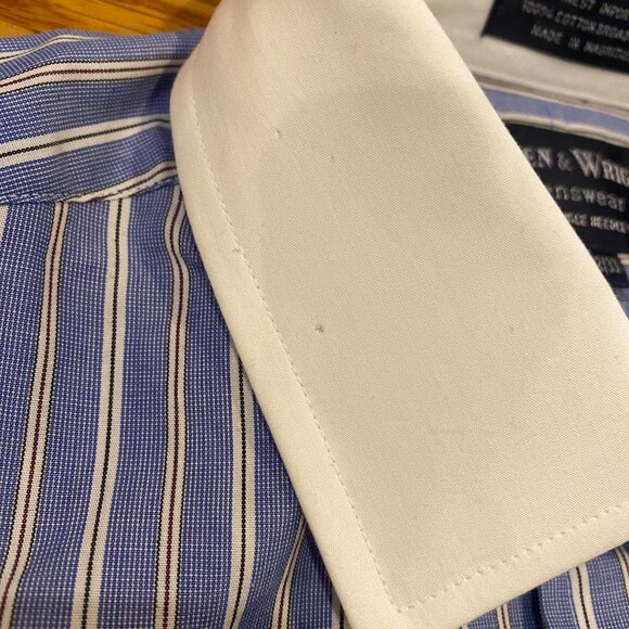 Bowen & Wright Menswear Stripe Button Down Dress Shirt Cotton 15.5 32/33 NWT - Picture 10 of 12